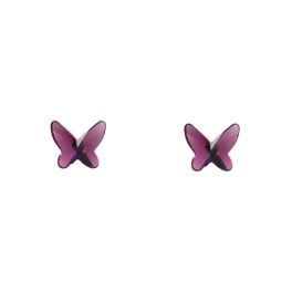 BUTTERFLY Purple Crystal Stud Earrings (Large)