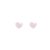 LOVE Pale Pink Crystal Heart Stud Earrings