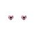 LOVE Pale Pink Crystal Heart Stud Earrings