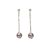 Pearl Chain Earrings - Lavender