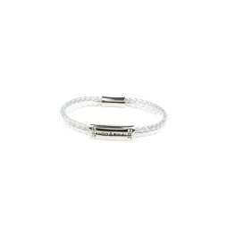 TWINS Silver Leather Bracelet with Crystals