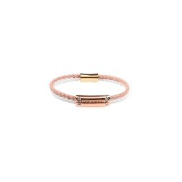 TWINS Rosegold Leather Bracelet with Crystals