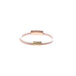 TWINS Rosegold Leather Bracelet with Crystals