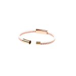 TWINS Rosegold Leather Bracelet with Crystals