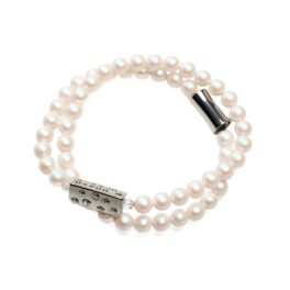 MOANA Pearl Bracelet - Silver colour elements