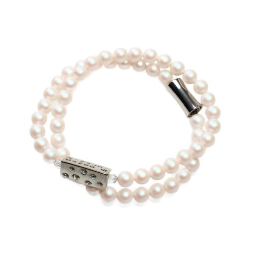 MOANA Pearl Bracelet - Silver colour elements