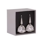 Cango&Rinaldi - Trilium nagyméretű kristály fülbevaló, ezüstözött