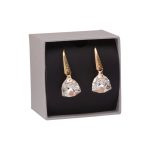 Cango&Rinaldi - Trilium közepes méretű kristály fülbevaló, ezüstözött