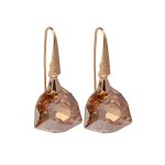 Large Triangle Crystal Earrings