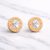 Cango&Rinaldi – Crystal Earrings, Gold Colour with White Stone