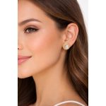 Cango&Rinaldi – Crystal Earrings, Gold Colour with Blue Stone