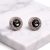 Cango&Rinaldi – Black Stone Crystal Earrings, Silver Colour 
