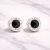 Cango&Rinaldi – Black Stone Crystal Earrings, Silver Colour 