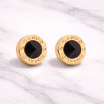 Cango&Rinaldi – Black Crystal Earrings, Gold Colour 