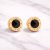 Cango&Rinaldi – Black Crystal Earrings, Gold Colour 