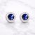 Cango&Rinaldi – Blue Crystal Earrings, Silver Colour