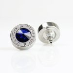 Cango&Rinaldi – Blue Crystal Earrings, Silver Colour