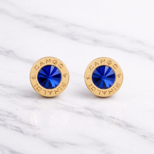 Spark - Kék kristály fülbevaló, arany színű