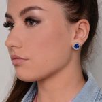 Spark - Kék kristály fülbevaló, arany színű