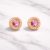 Cango&Rinaldi – Pink Crystal Earrings, Gold Colour 