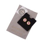 Cango&Rinaldi – Pink Crystal Earrings, Gold Colour 