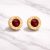 Cango&Rinaldi – Red Crystal Earrings, Gold Colour