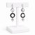Dots Black Coloured Crystal Earrings