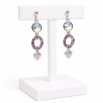 Dots - ezüst színű kristály fülbevaló