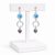 Dots Silver Coloured Crystal Earrings