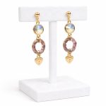 Dots Gold Crystal Earrings