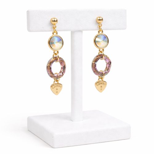 Dots Gold Crystal Earrings