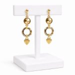 Dots Gold Crystal Earrings