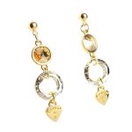 Dots Gold Crystal Earrings