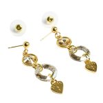 Dots Gold Crystal Earrings