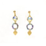 Dots Gold Crystal Earrings