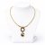Dots Necklace – Gold Crystal and Leather Cord Necklace