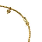 Dots Necklace – Gold Crystal and Leather Cord Necklace