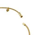Dots Necklace – Gold Crystal and Leather Cord Necklace