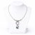 Dots Necklace – Silver Crystal and Leather Cord Necklace