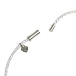 Dots Necklace – Silver Crystal and Leather Cord Necklace