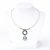 Dots Necklace – Crystal, White Leather Cord