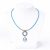 Dots Necklace – Crystal, Blue Leather Cord