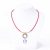 Dots Necklace – Crystal, Pink Leather Cord
