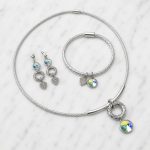 Dots Crystal Jewelry Set – Silver
