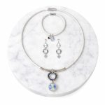 Dots Crystal Jewelry Set – White