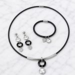 Dots Crystal Jewelry Set – Black