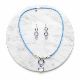 Dots Crystal Jewelry Set – Blue