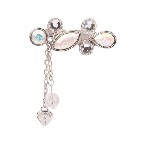 Crystal Brooch with Chain 
