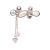 Crystal Brooch with Chain 