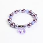 Gyöngy karkötő levendula színű